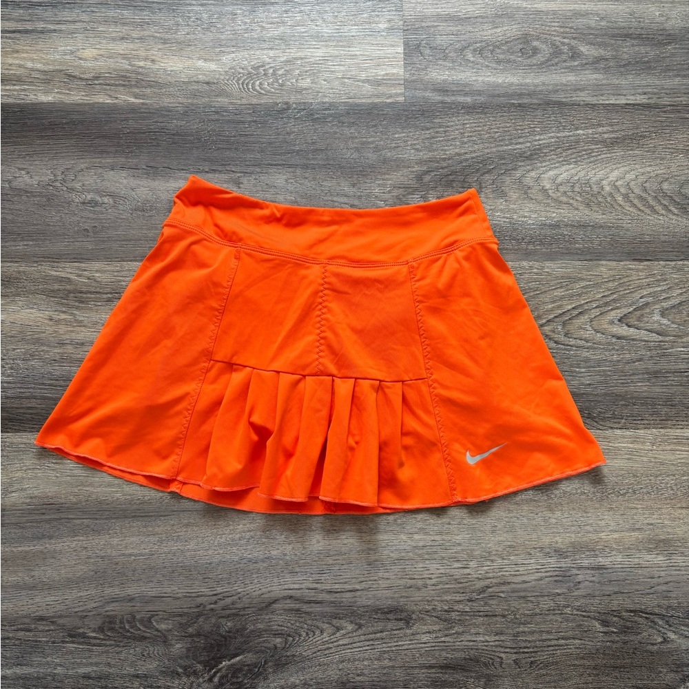 Nike Bright Orange Tennis Skirt with Built in Shorts